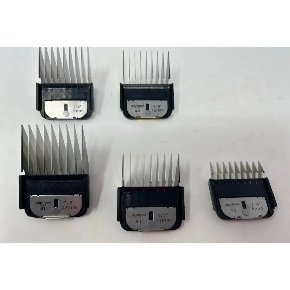 Shernbao Attachment Guide Combs Kit For A5 Type Blades Only 8 Piece Set‎